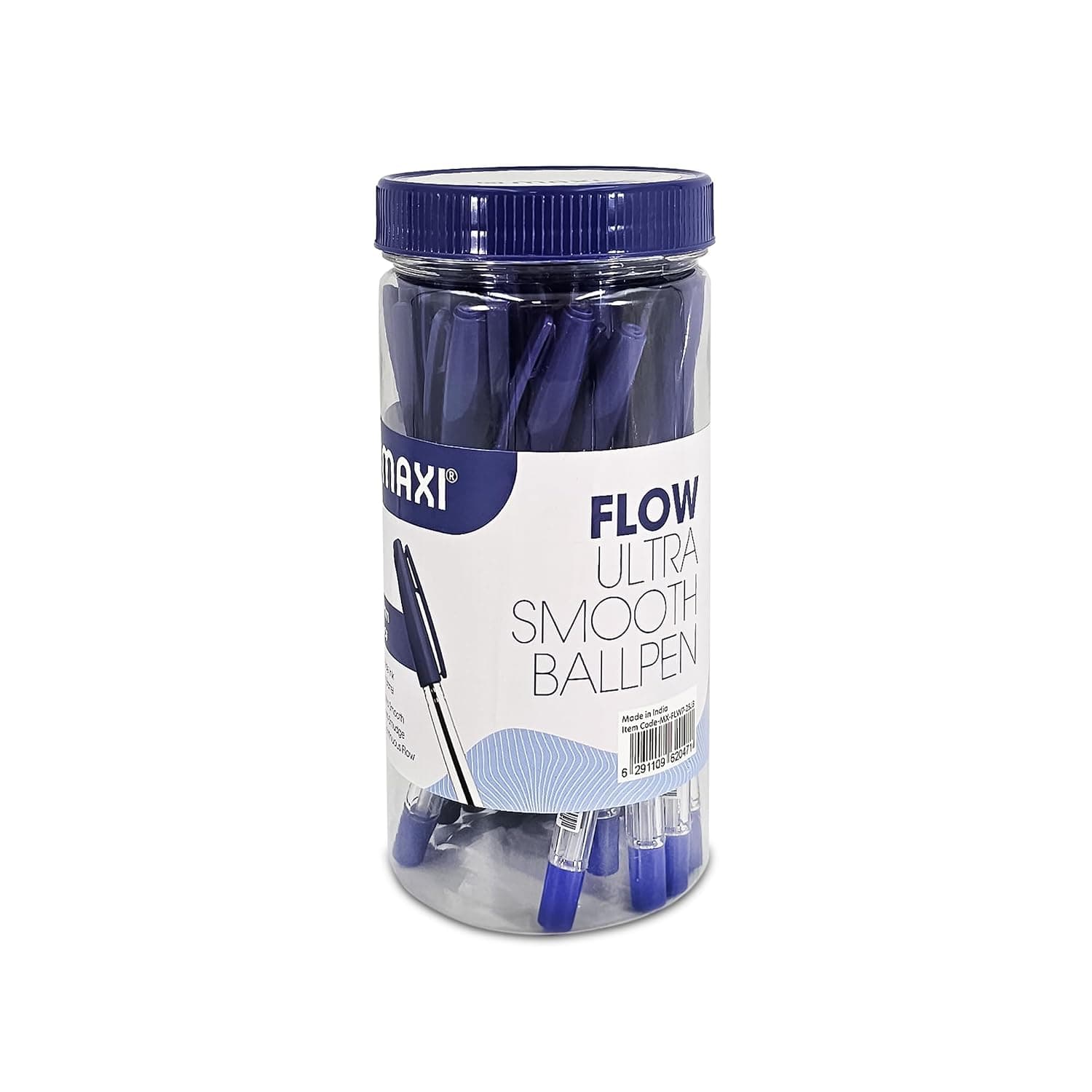 MAXI BALL PEN MEDUM TIP JAR OF 25PC BLUE