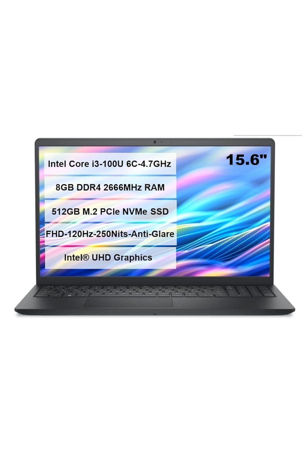 Dell 15 Intel Core i3-100U 8GB DDR4 RAM 512GB M.2 SSD 15.6" FHD Ubuntu DC15250