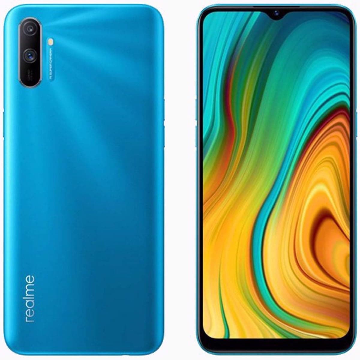 Realme C3 Dual-SIM 32GB ROM + 3GB RAM (GSM only | No CDMA) Factory Unlocked 4G/LTE Smartphone (Frozen Blue) - International Version