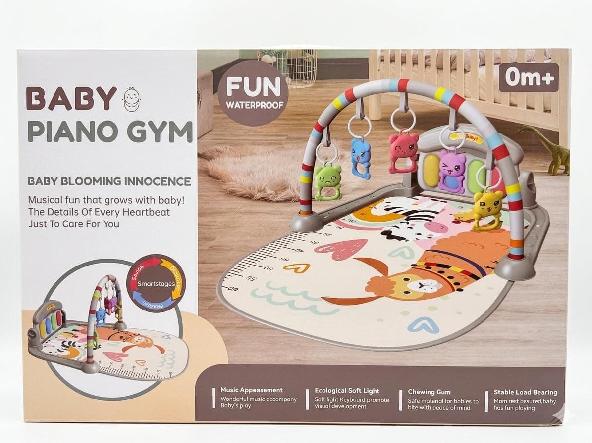 Baby Piano Gym, Musical Activity Play Mat for Infants and Toddlers