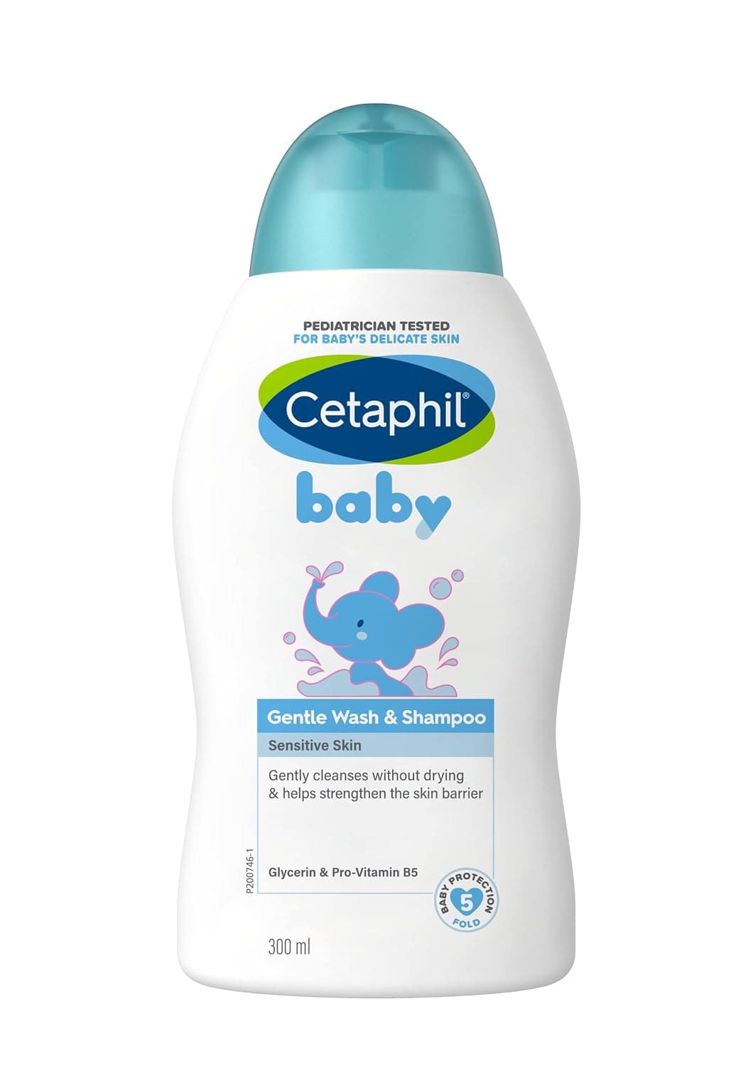 Cetaphil Baby Gentle Wash & Shampoo, Foaming Hair & Body Wash for Sensitive Skin, Contains Glycerin and Pro Vitamin B5, Unscented, 300ml