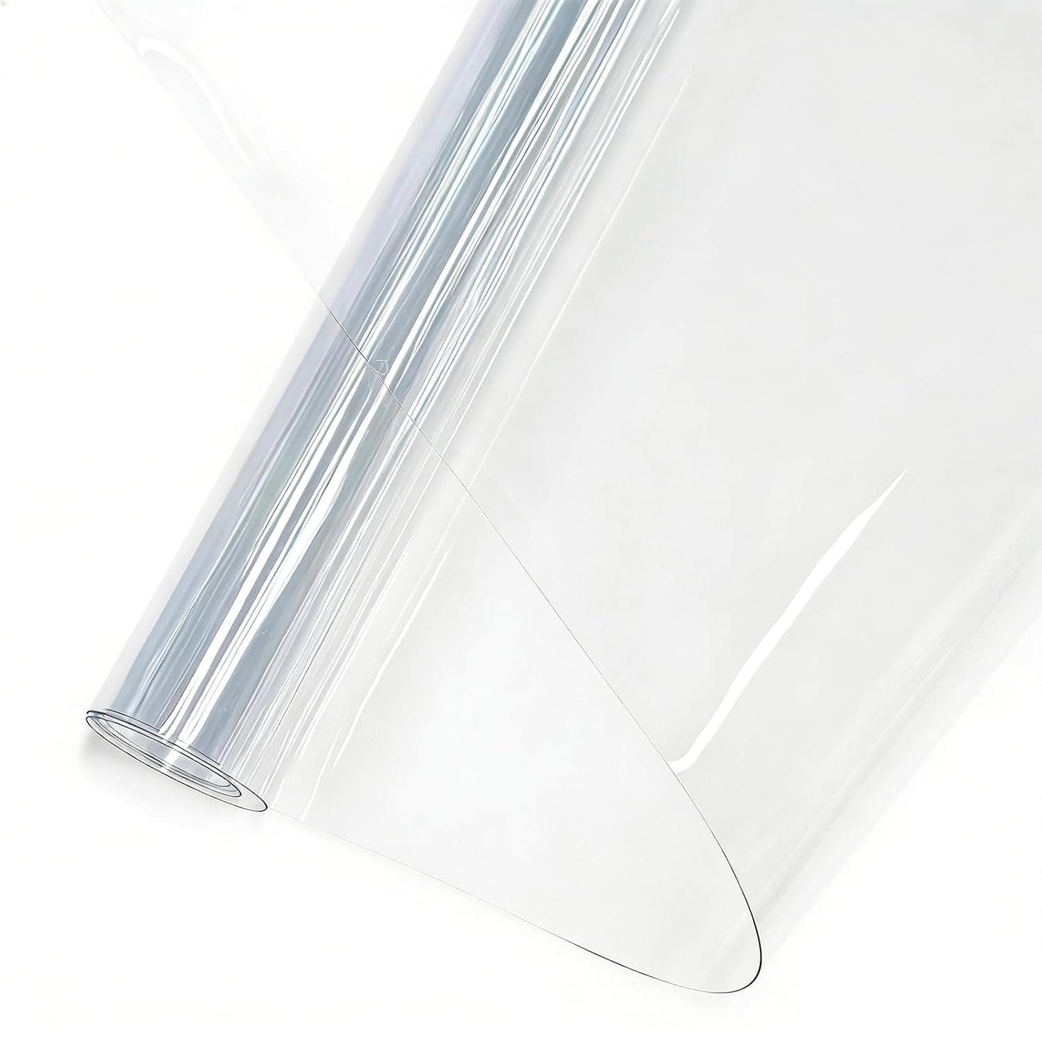 SHISU 0.2mm Thin Clear PVC Vinyl Roll, 15.7"x47.2" Wide Transparent Vinyl Fabric, Waterproof Soft Clear Vinyl for Sewing DIY Crafts, Gift Wrapping & Daily Decorative Use