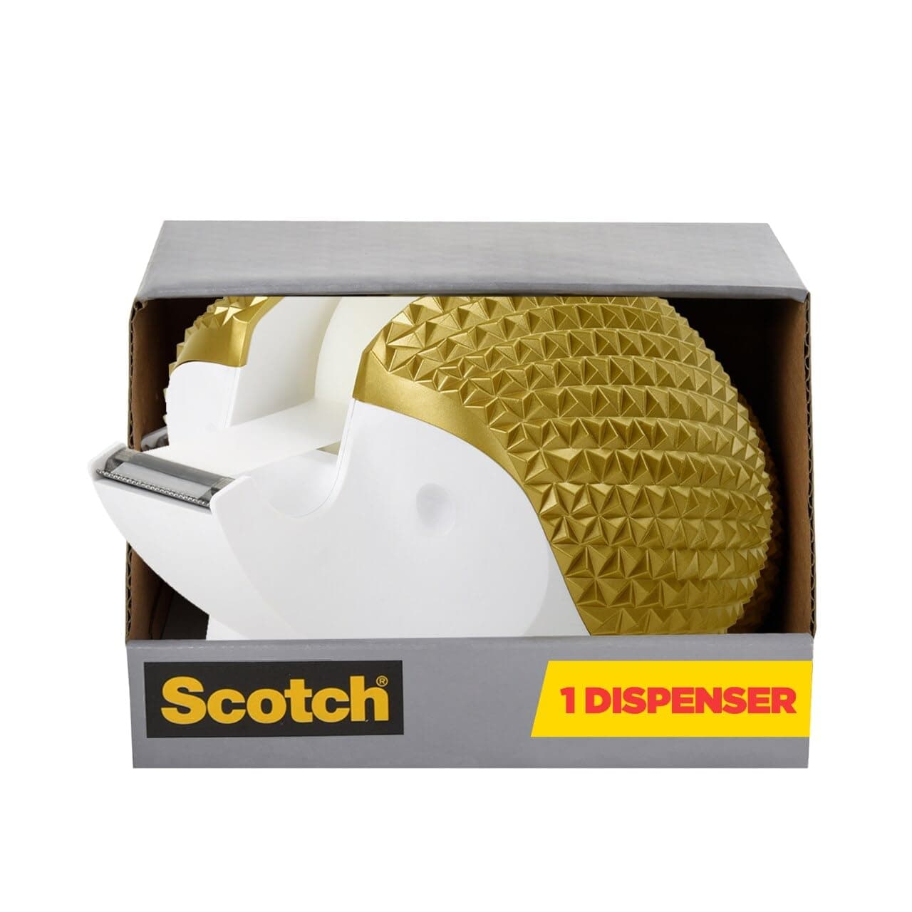 Scotch Brand Hedgehog Tape Dispenser, Great for Gift Wrapping, Includes 3/4 in x 350 in Tape Roll (C47-HEDGEHOG-G)