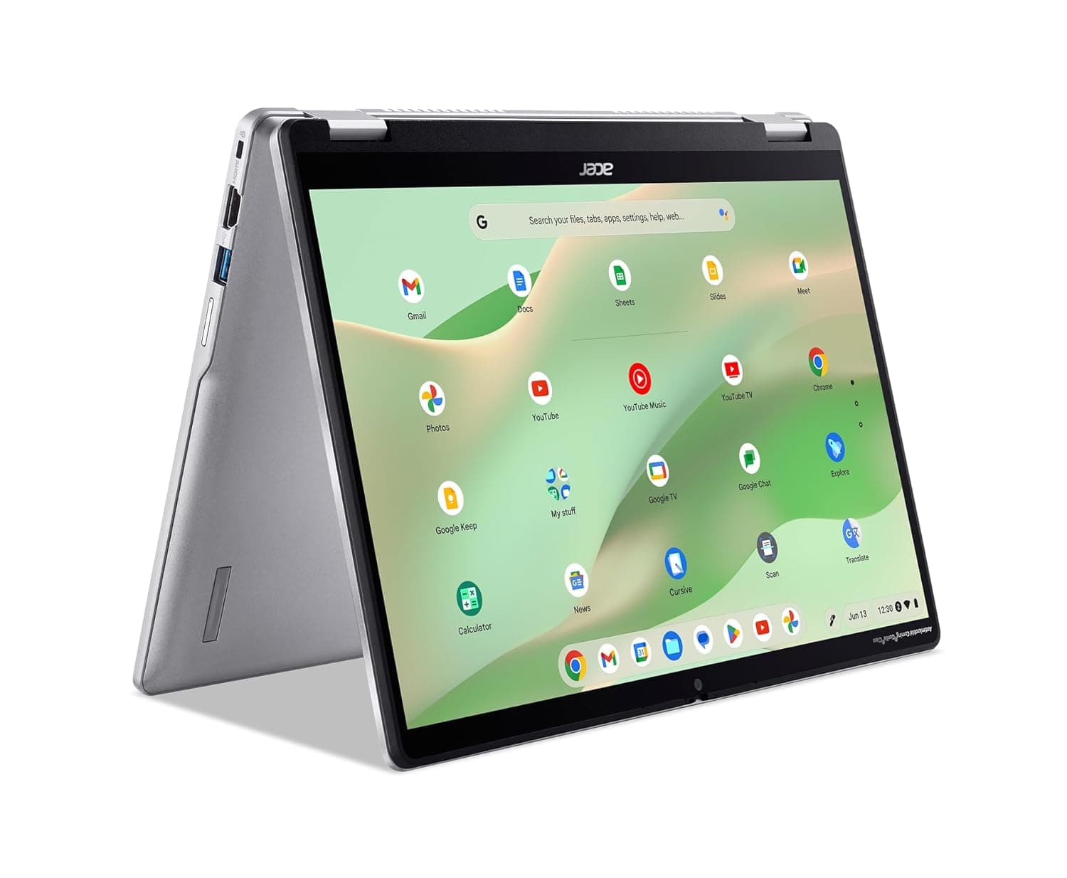 Acer Chromebook Spin 314 CP314-2HN-318R Convertible Laptop Intel Core i3-N305 14" WUXGA IPS Corning Gorilla Glass Touch Display 8GB LPDDR5 128GB PCIe SSD Wi-Fi 6E Full HD Webcam Chrome OS
