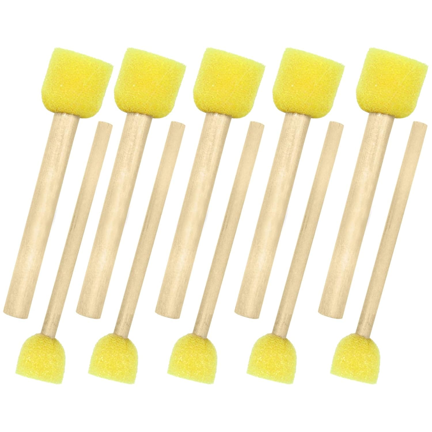 OneNine Foam Paint Brushes, Sponge Brushes for Painting Drawing, Sponge Brush with Wooden Handle, Painting Set for Kids Painting Crafts and arts