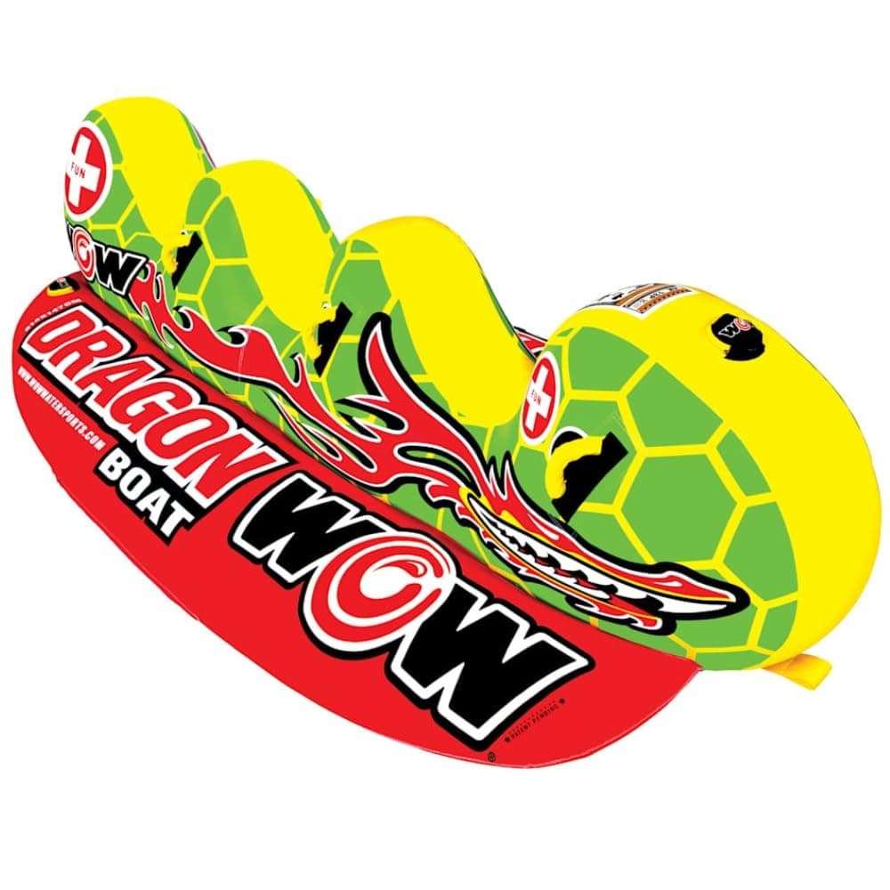 WOW Sports - Dragon Inflatable Cockpit Tube - Towable Boating Accessory for Kids & Adults - Holds up to 3 Riders