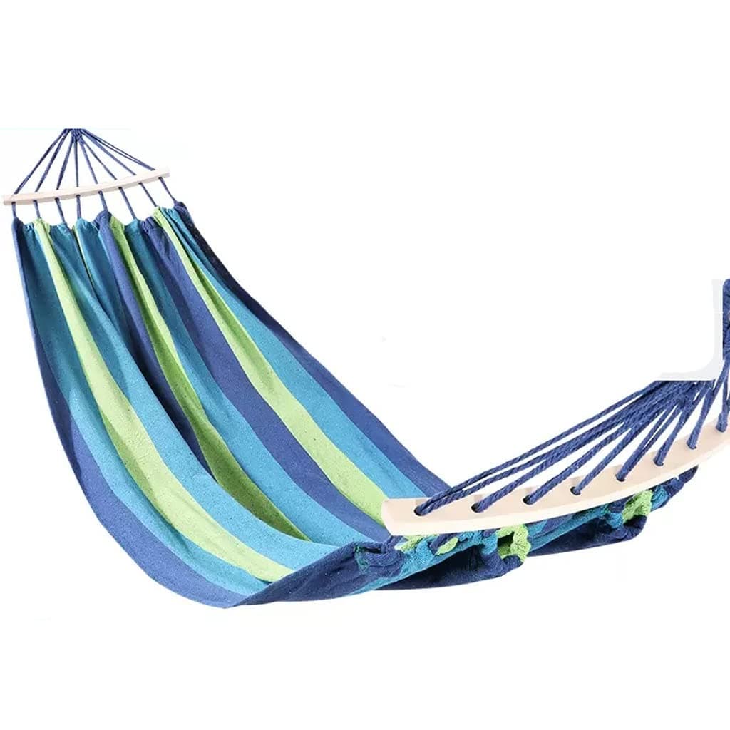Outdoor Hammock Anti-rollover Travel Camping Portable Hammock Hanging Chair Outdoor Portable Camping Travel Equipment (Color : Blue, Size : 200 * 80cm)