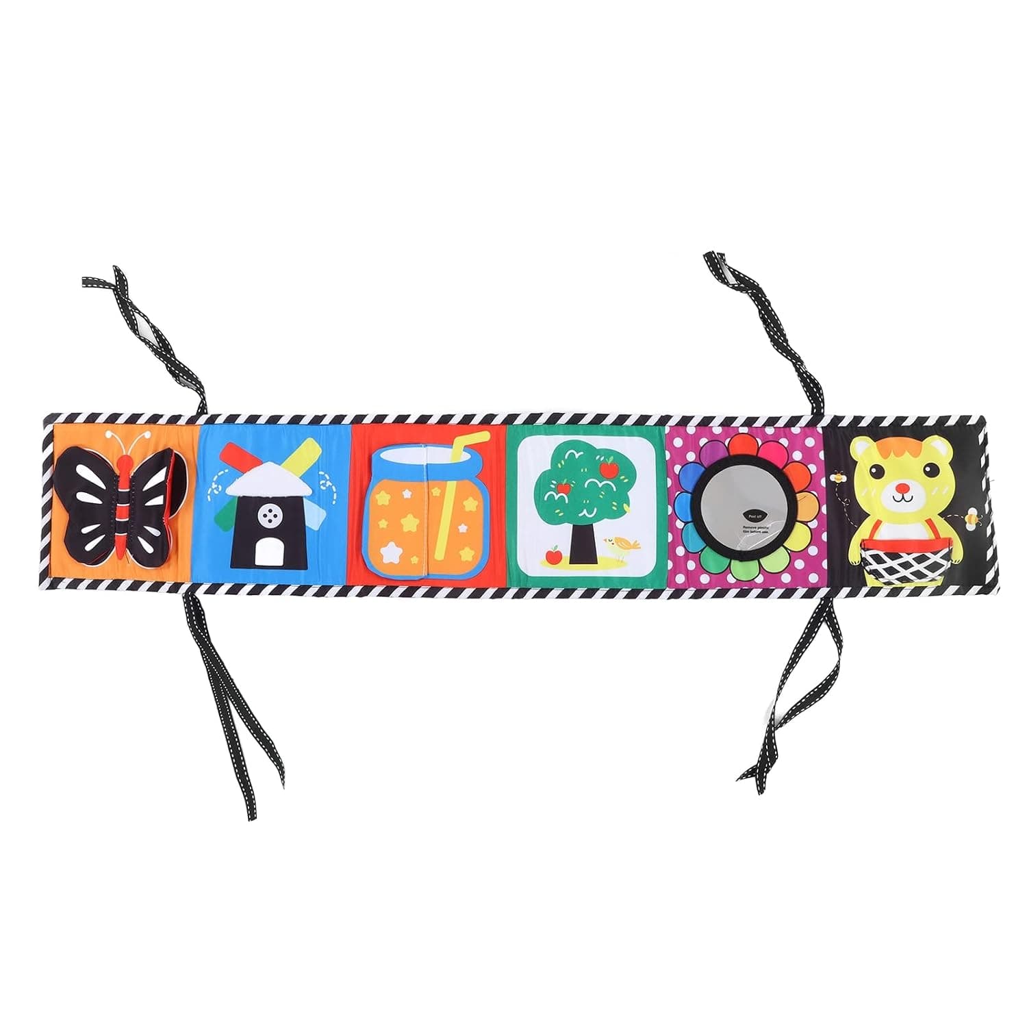 Cloth Books for Babies, Baby Books Toys High Contrast Visual Training Infant Cloth Book Fabric Baby Cloth Books for 0 to 3 Years Old(Animals)