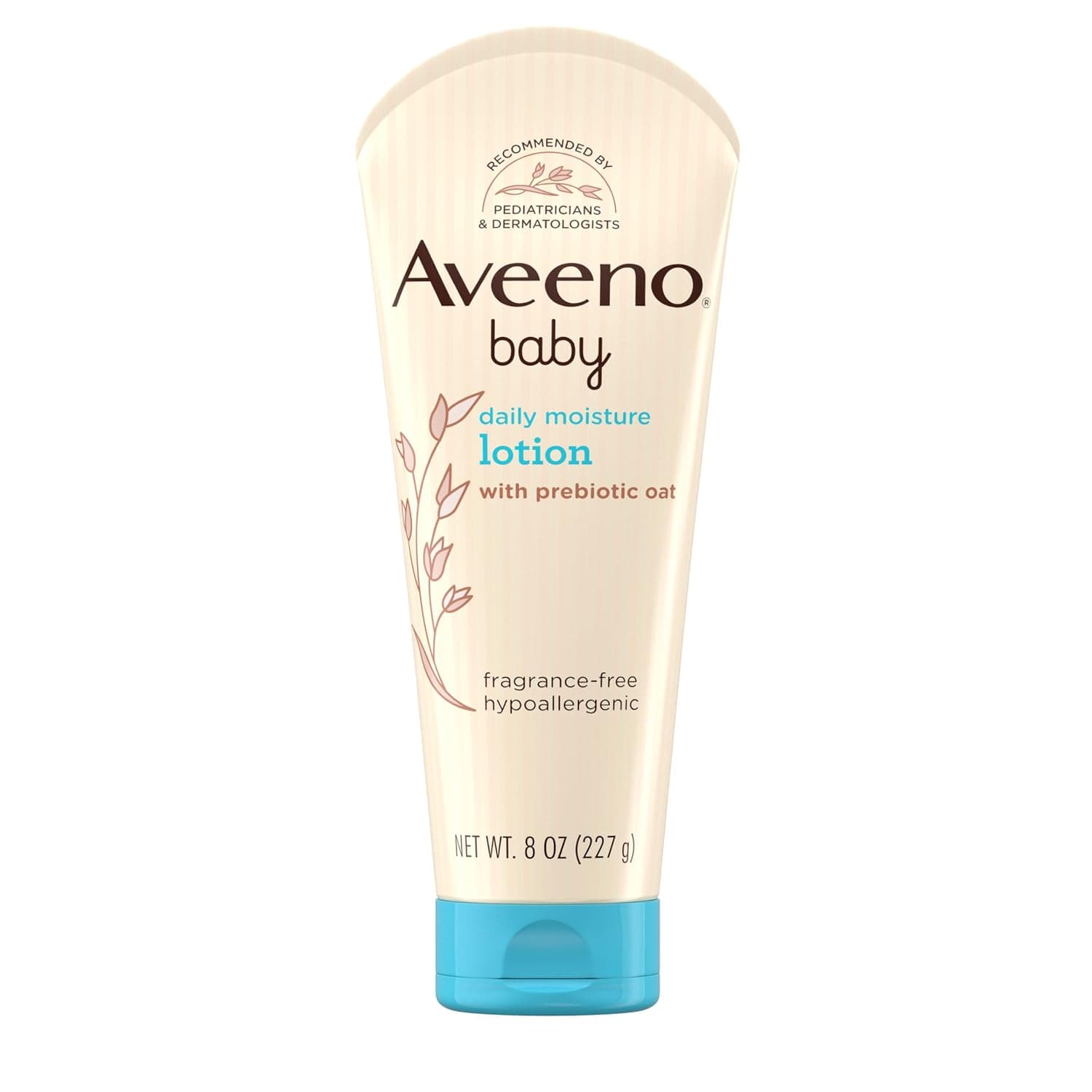Aveeno Baby Daily Moisture Body Lotion for Sensitive Skin, Hypoallergenic Moisturizing Baby Lotion with Nourishing Oatmeal to Deeply Moisturize Baby's Skin, Fragrance-Free, 8 fl. oz | Baby Lotion Deeply Moisturizes Skin, Suitable for Sensitive Skin, Formulated with Nourishing Oat, Hypoallergenic