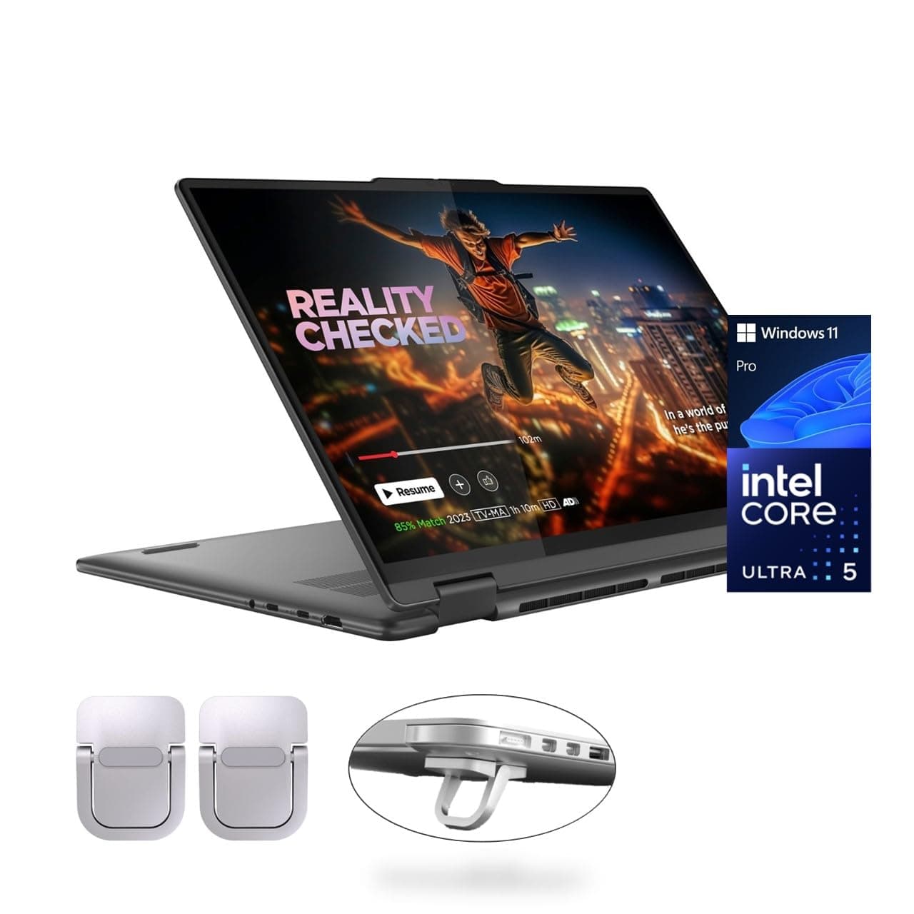 Lenovo Yoga 7i 2-in-1 Laptop, 16 Inch 2K Touchscreen, Core Ultra 5 125U, 16GB LPDDR5X, 512GB SSD, 300 nits, Backlit, TB4, HDMI 2.1, FP, WiFi 6E, Webcam, US KB Version, PDG Support