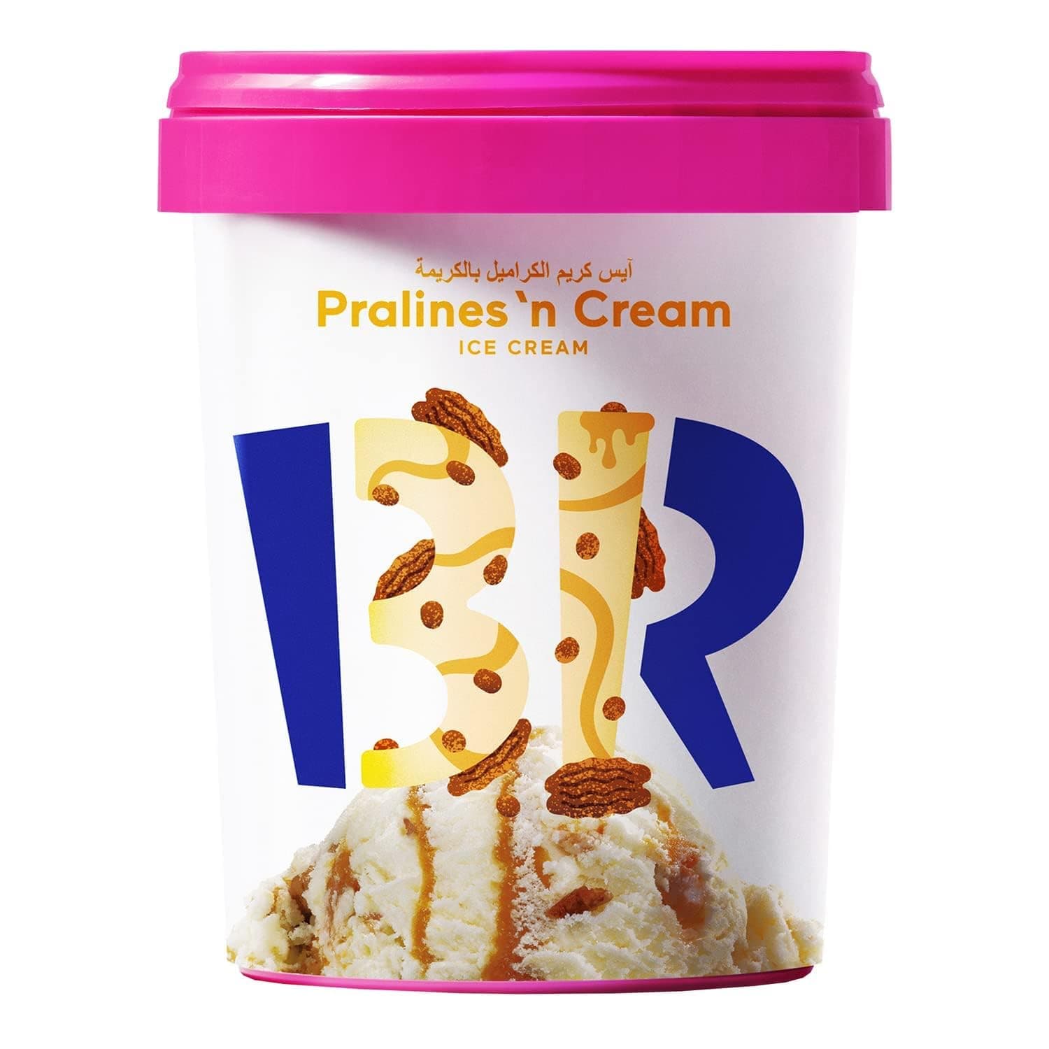 Baskin Robbins Pralines n Cream Ice Cream, 1 ltr
