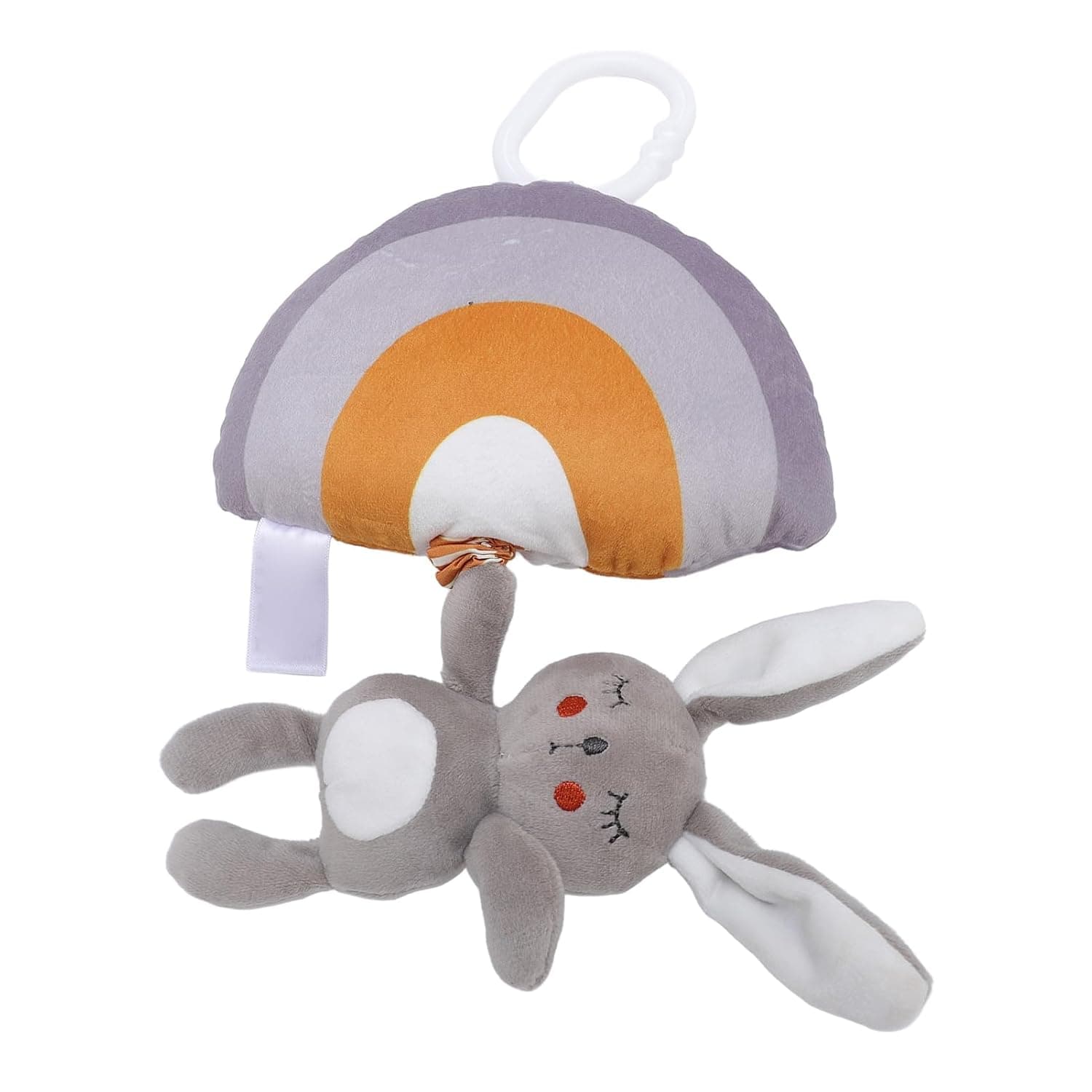 Eacam Baby Hanging Rattle Toy Adorable Cartoon Animal Pendant for Door Handle and Car Soothing Music Box Design for Infants