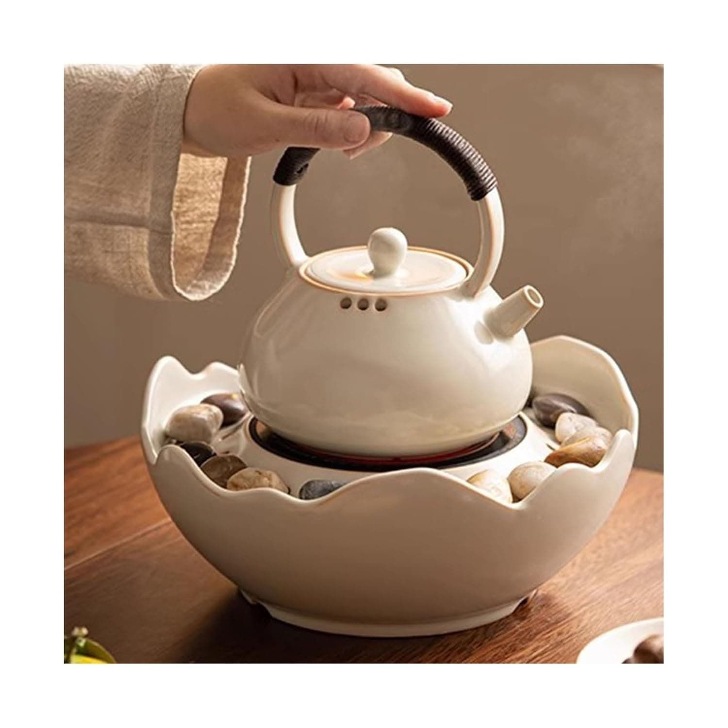 Teapots Electric Pottery Oven for Brewing Tea in a Round Oven, Household Electric Stove for Indoor Use, Tea Maker, Tea Maker, Roasted Tea Maker, Kettle Chinese Teapot