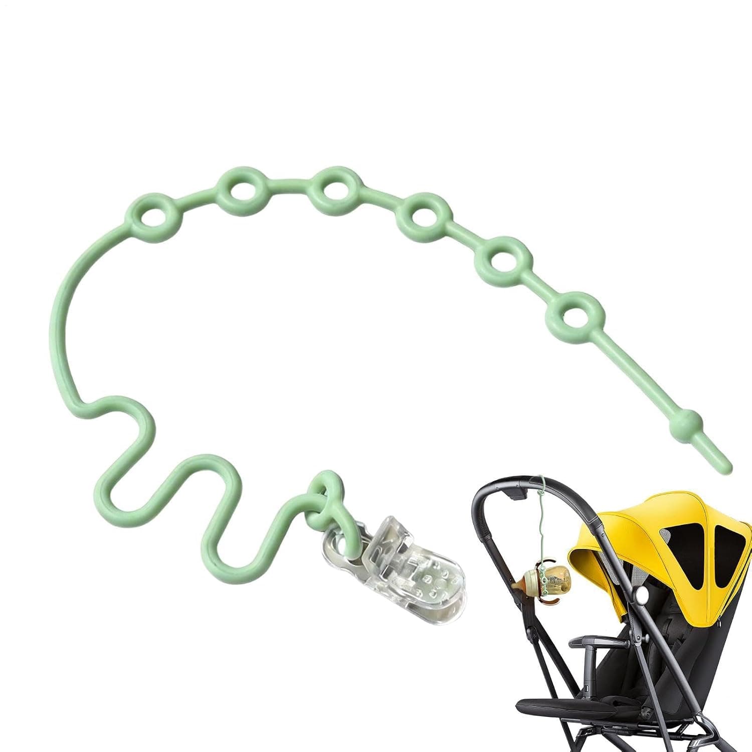 Toy Safety Straps Silicone Secure Safe Lightweight Adjustable | High Chair Stroller Toy Strap for Car Seat Cribs Bags Bottle Teether Pacifier
