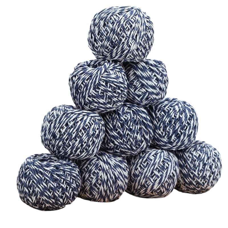 Twine, 10 Rolls 1.5mm ,DIY Crafts, Picture Display and Embellishments, Festive Twine for Gift Wrapping (Each 229 Feet),Blue White