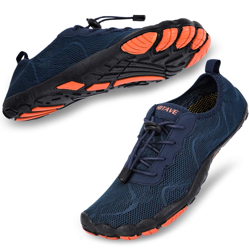 HIITAVE Men Barefoot Water Shoes Beach Aqua Socks Quick Dry for Outdoor Sport Hiking Swiming Surfing