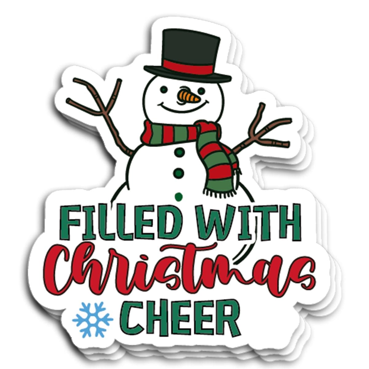 240 PCS Christmas Business Packaging Stickers,Filled with Christmas Cheer,Holiday Gift Wrapping Thank You Sticker for Envelopes Shipping Boxes Product Packaging