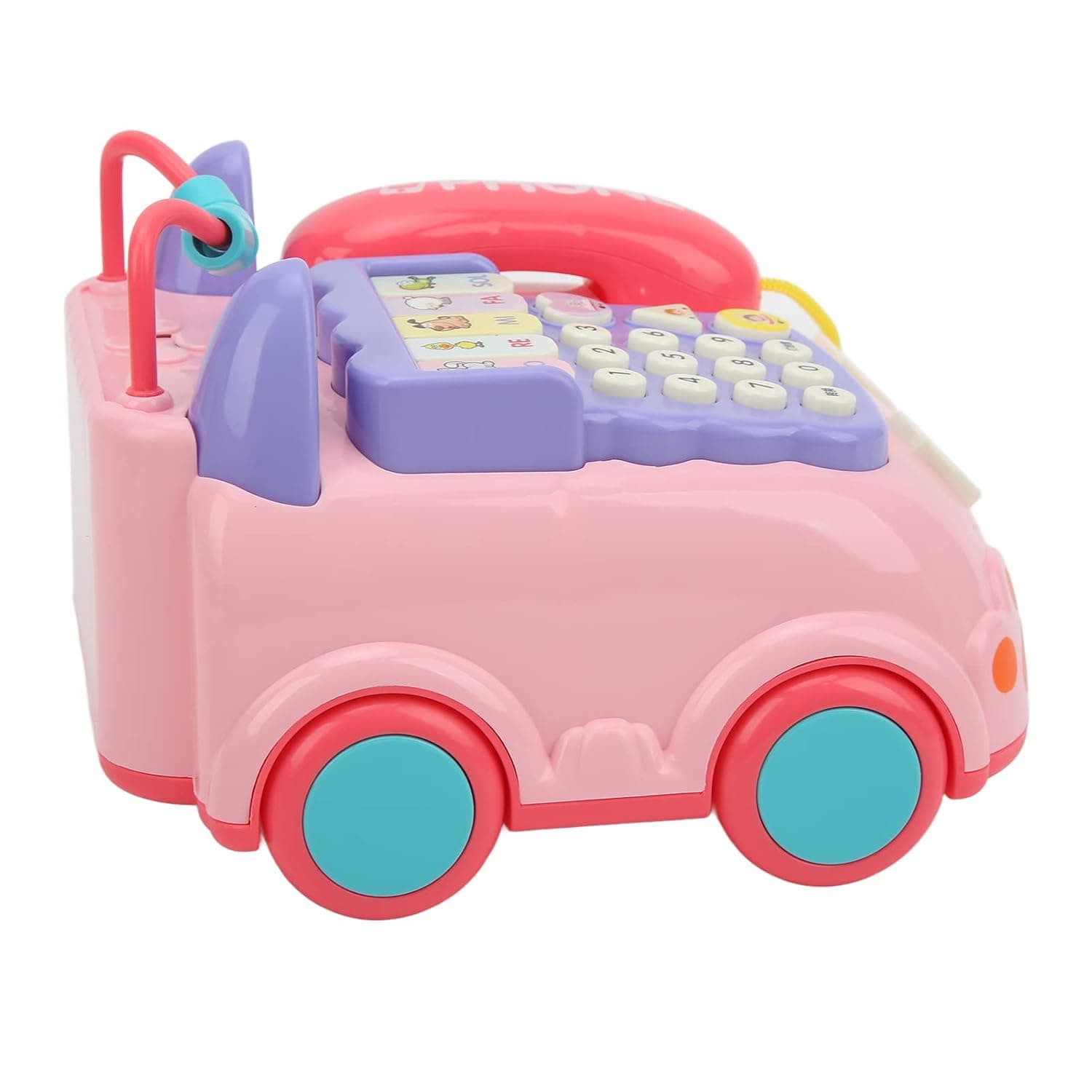 Cryfokt Baby Telephone Toy Cartoon Simulated Landline for Early Education Music Learning Fun for Children Over 18 Months Pink 1 Unit