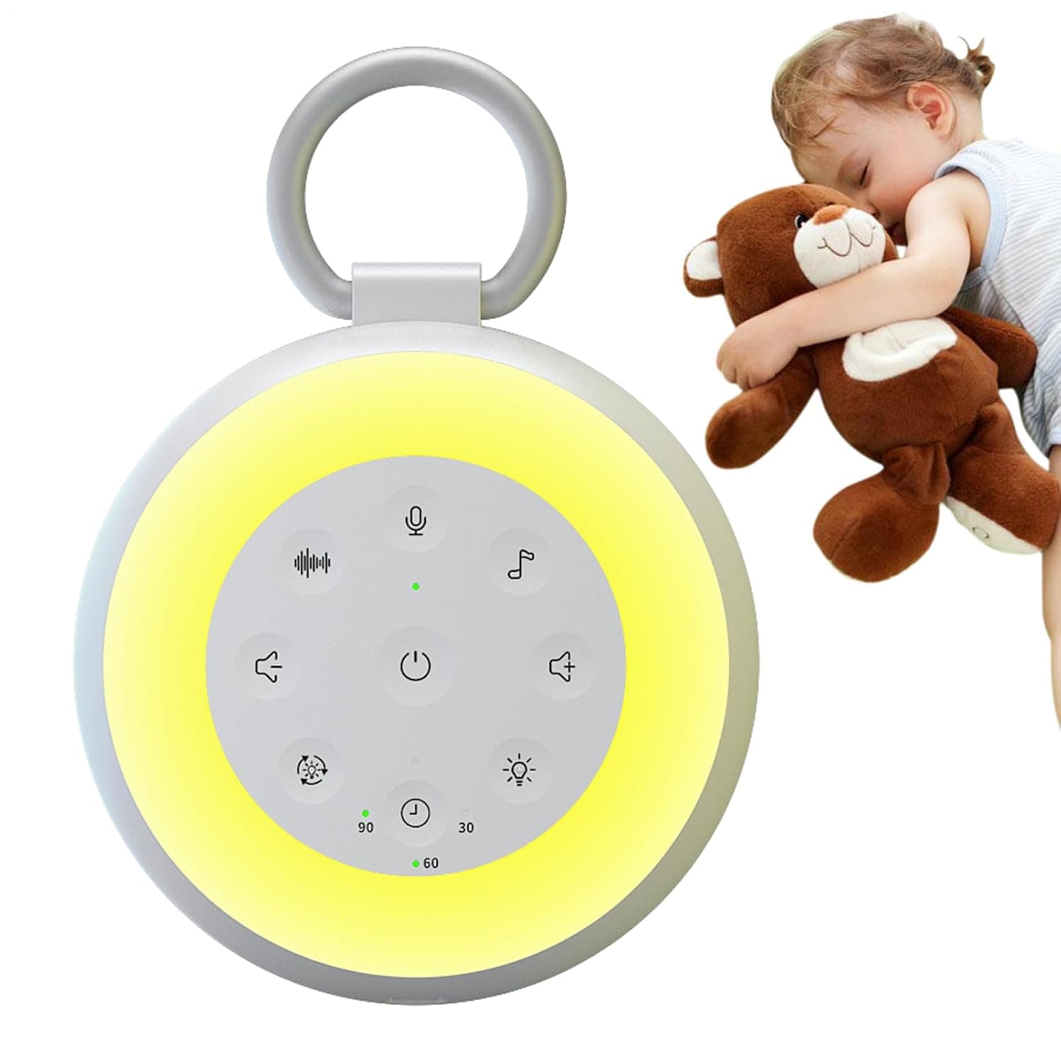 Sound Machine for Sleep Rechargeable Portable Soother | Sound Machine for Sleeping Adults for Home Office Hotel Travel Meditation Spa Bedroom