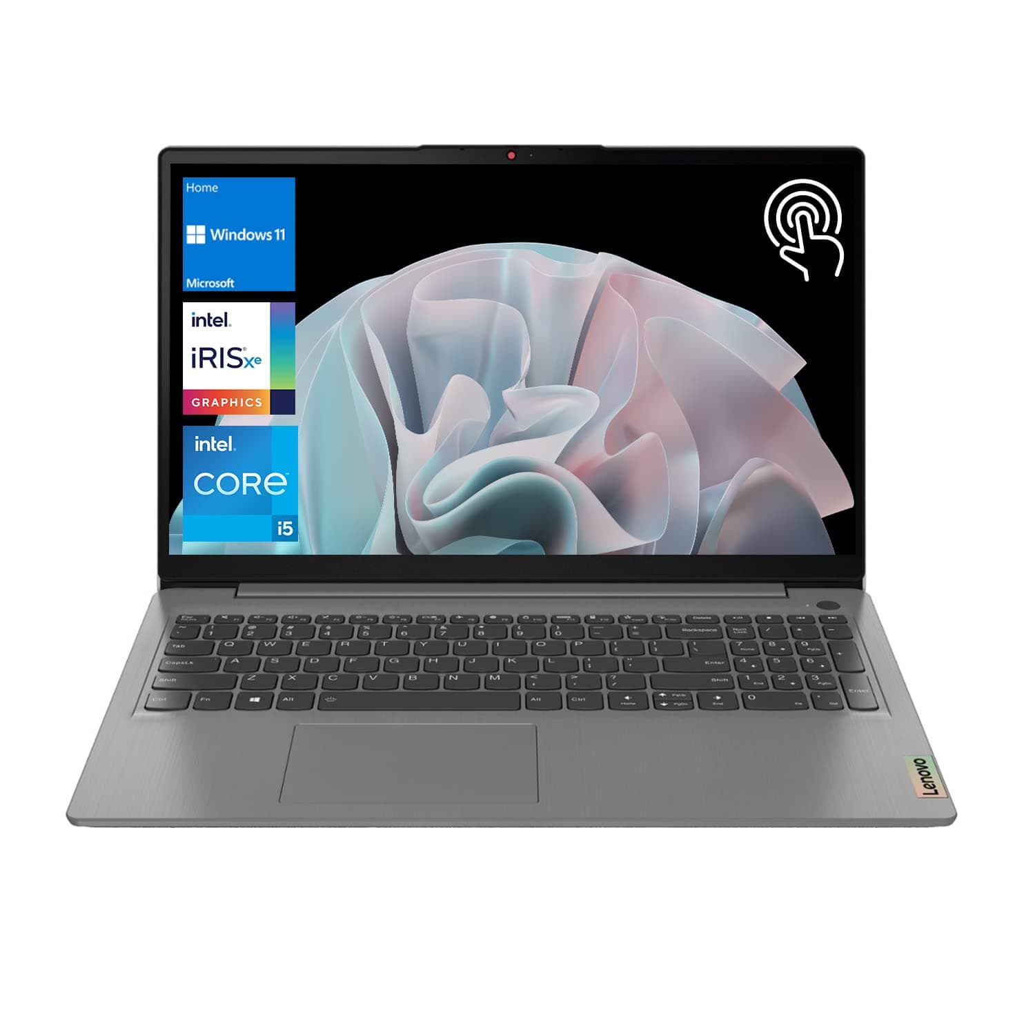 Lenovo IdeaPad 3 Laptop, 15.6” FHD Touchscreen Display, Intel Core i5-1135G7 Processor, 20GB RAM, 512GB SSD, Wi-Fi 6, SD Card Reader, HDMI, Webcam, Windows 11 Home, Grey