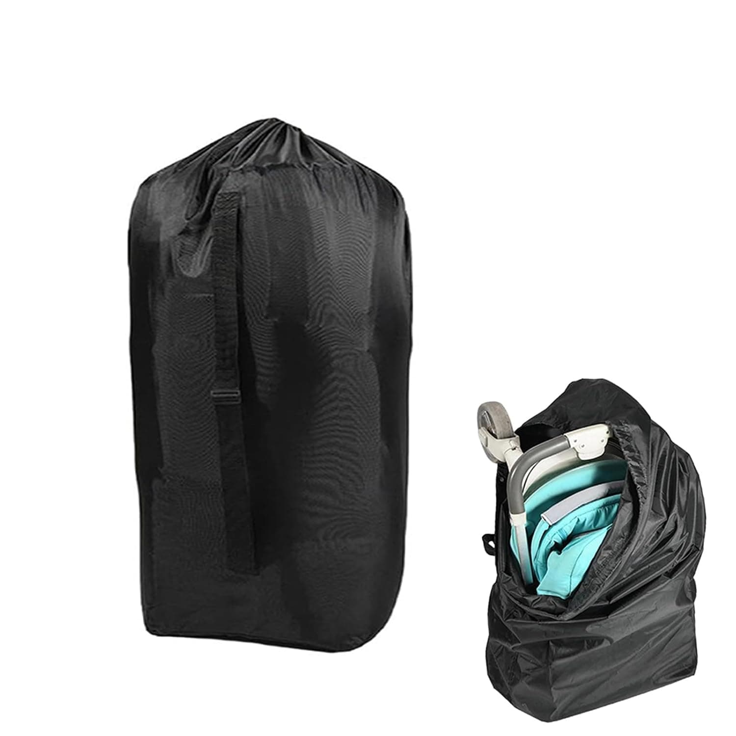 Stroller Travel Bag Waterproof for Airplane with Carry Strap Baby Stroller Cover for Airplane Perfect for Baby Travel Essentials (Black)
