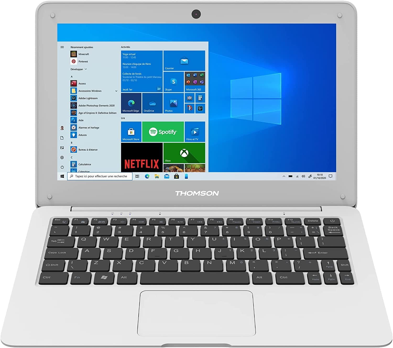 Thomson Laptop NEO 10, 10.1 Inch, Intel Atom , 4Gb RAM , 64Gb eMMC Storage, Windows 10 - White