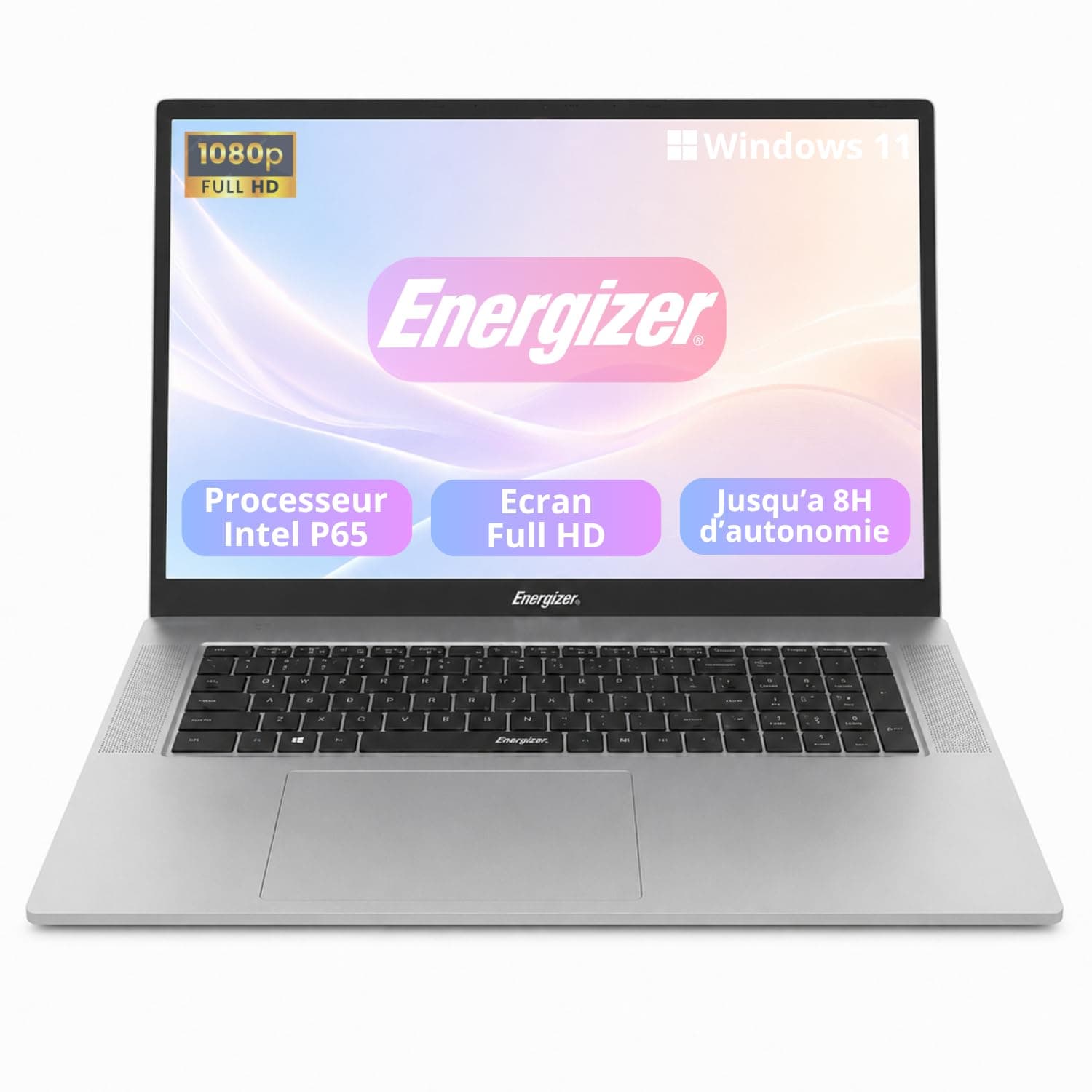 Energizer EnergyBook Laptop 18.5 Inch Full HD - Intel P6500Y, 8GB RAM, 256GB SSD, Windows 11 Home, Ultra Quiet, 11 Hours Battery Life, Grey