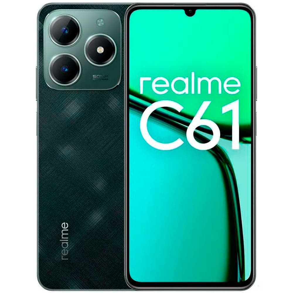 Realme C61 Dual-SIM 256GB ROM + 6GB RAM (GSM Only | No CDMA) Factory Unlocked 4G/LTE Smartphone (Dark Green) - International Version