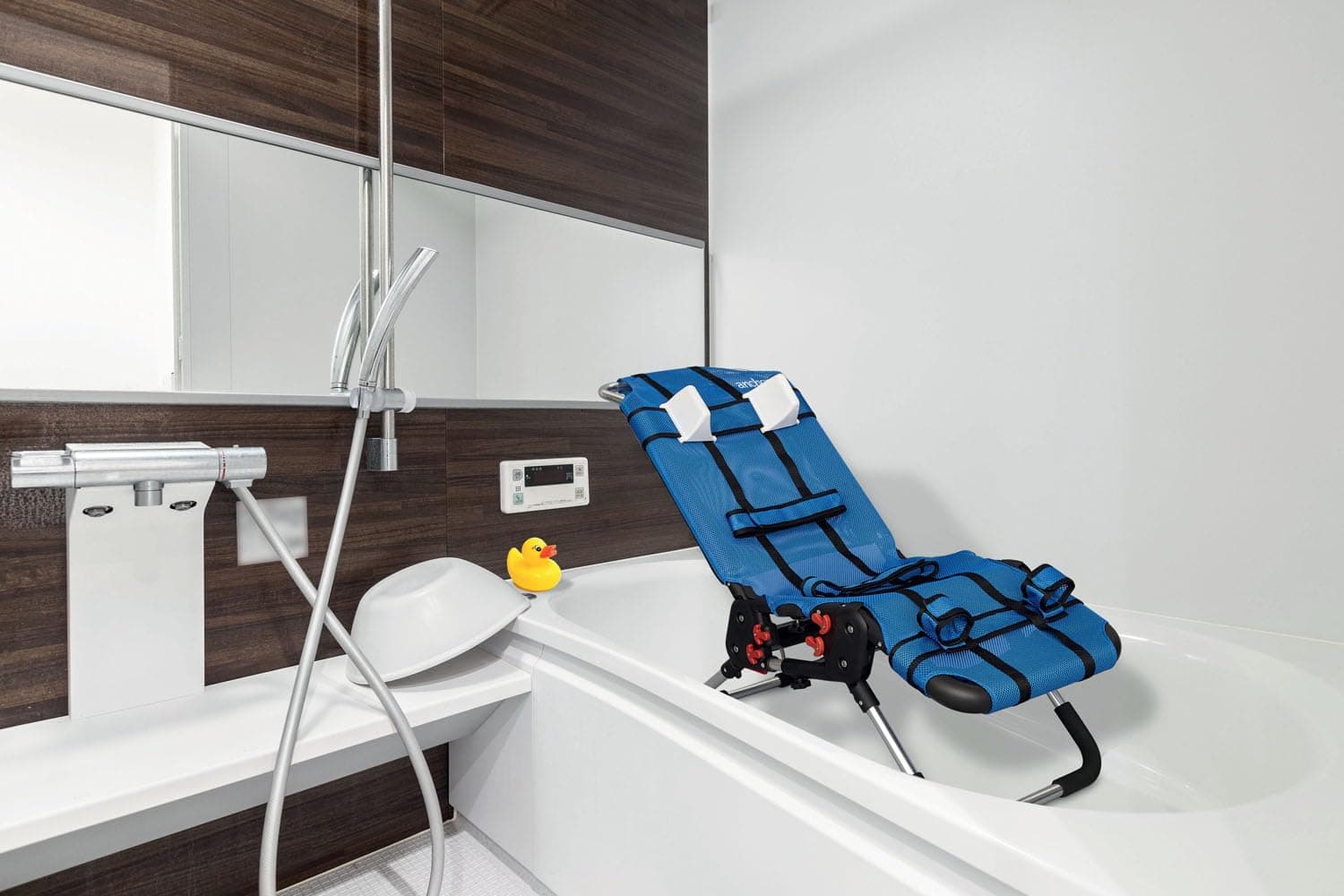 Anchor Pediatric Bath Chair for Kids with Special Needs by Circle Specialty | Adjustable Bath Chair for Kids & Teens - One-Handed Positioning, Fast-Drying Mesh, Aluminum Frame