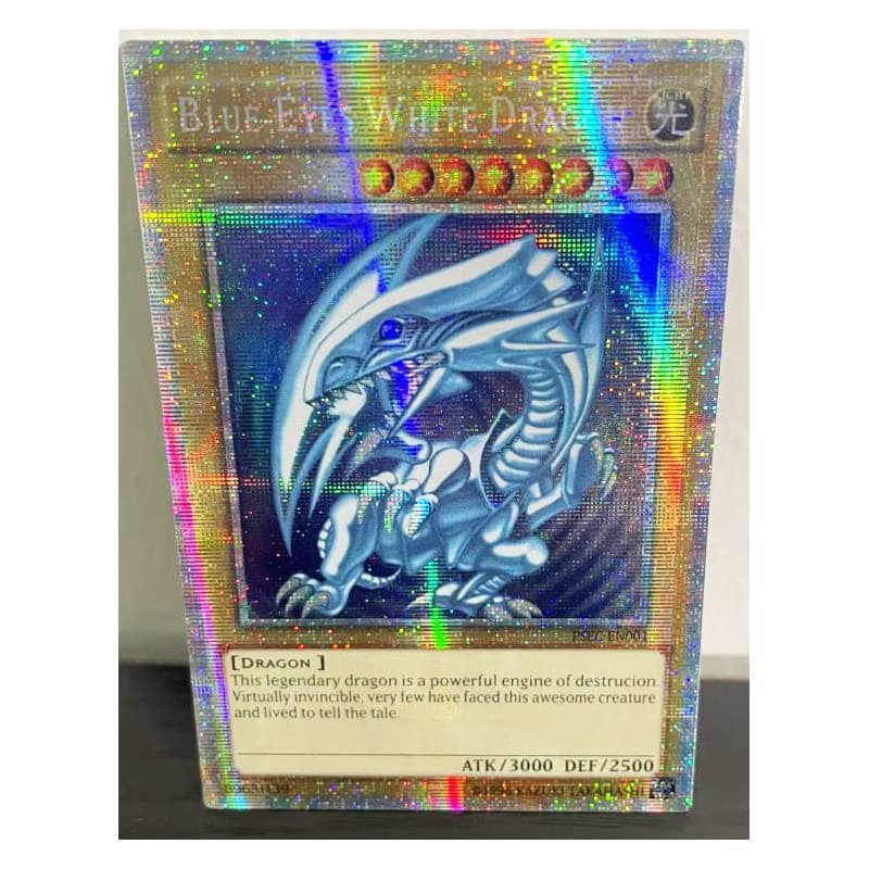 SA-LUX - Yu%Gi%Ohs Pser Blue Eyes White DRAGONs English DIY Тоуs Hobbies Hobby Collectibles Game Collection Anime Cards