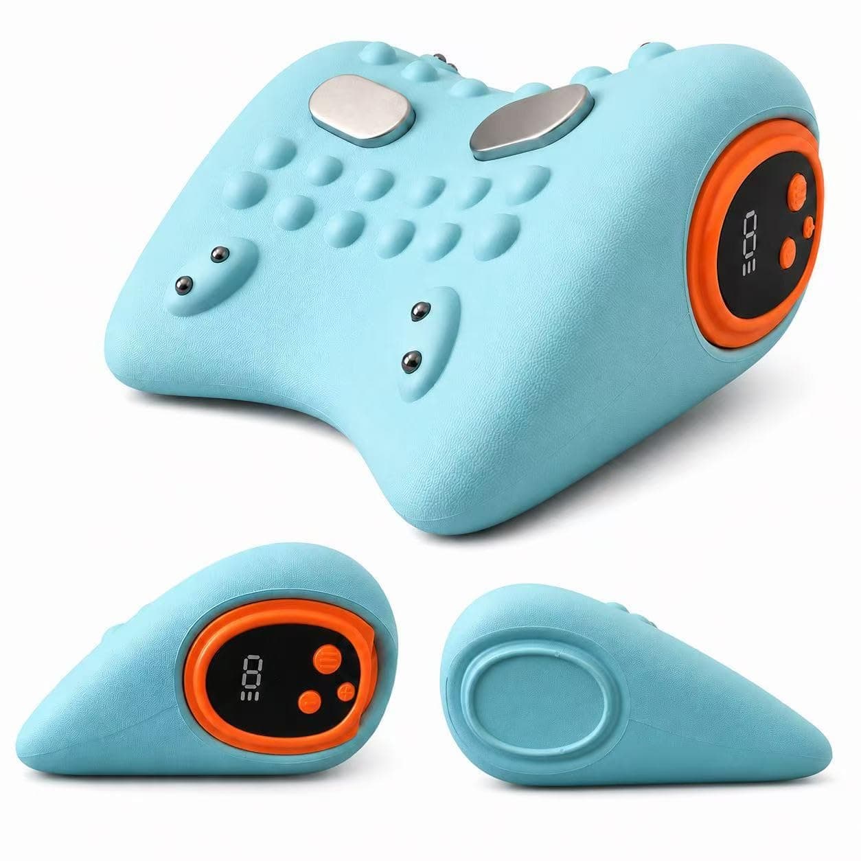 FELIXIZ Neck Massager with Heat, Wireless Electric Massage Cushion for Neck & Shoulder, 3 Modes, 6 Adjustable Frequencies to Relieve Tension, Shoulder Neck