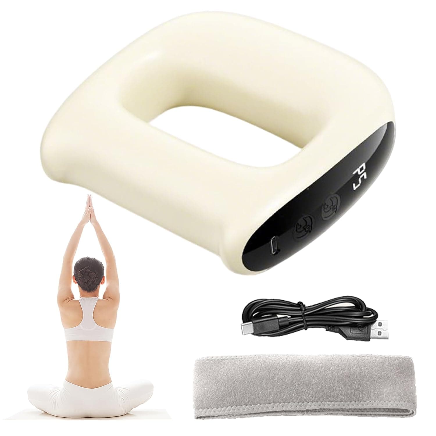 Fascia Ring Multifunctional Full-Body Fascia Massager | Rechargeable Electric Massage Tool Muscle Recovery Relaxation for Arms Legs Abdomen Neck Waist
