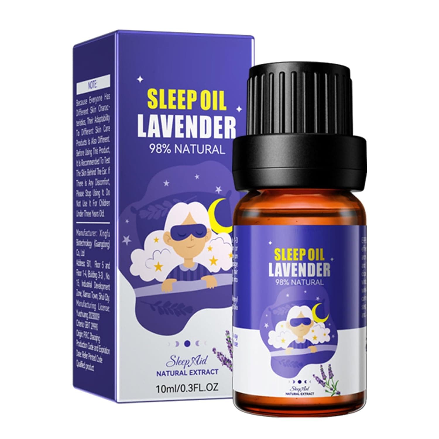 Natural Lavender Essential Oil - Sleep Aid for Faster Slumber & Reduced Night Awakenings, Skin Care for Clearing Acne & Brightening, Relaxing Aromatherapy Oil for Stress Relief, Relaxing Aromatherapy