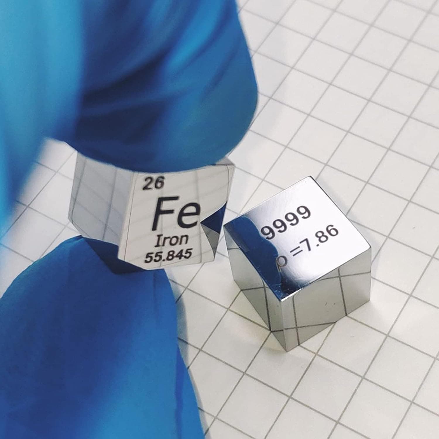10 mm Iron Metal Cube 99.99% Pure for Lab Experiment Material, Personal Hobbies and Collection 1 pcs