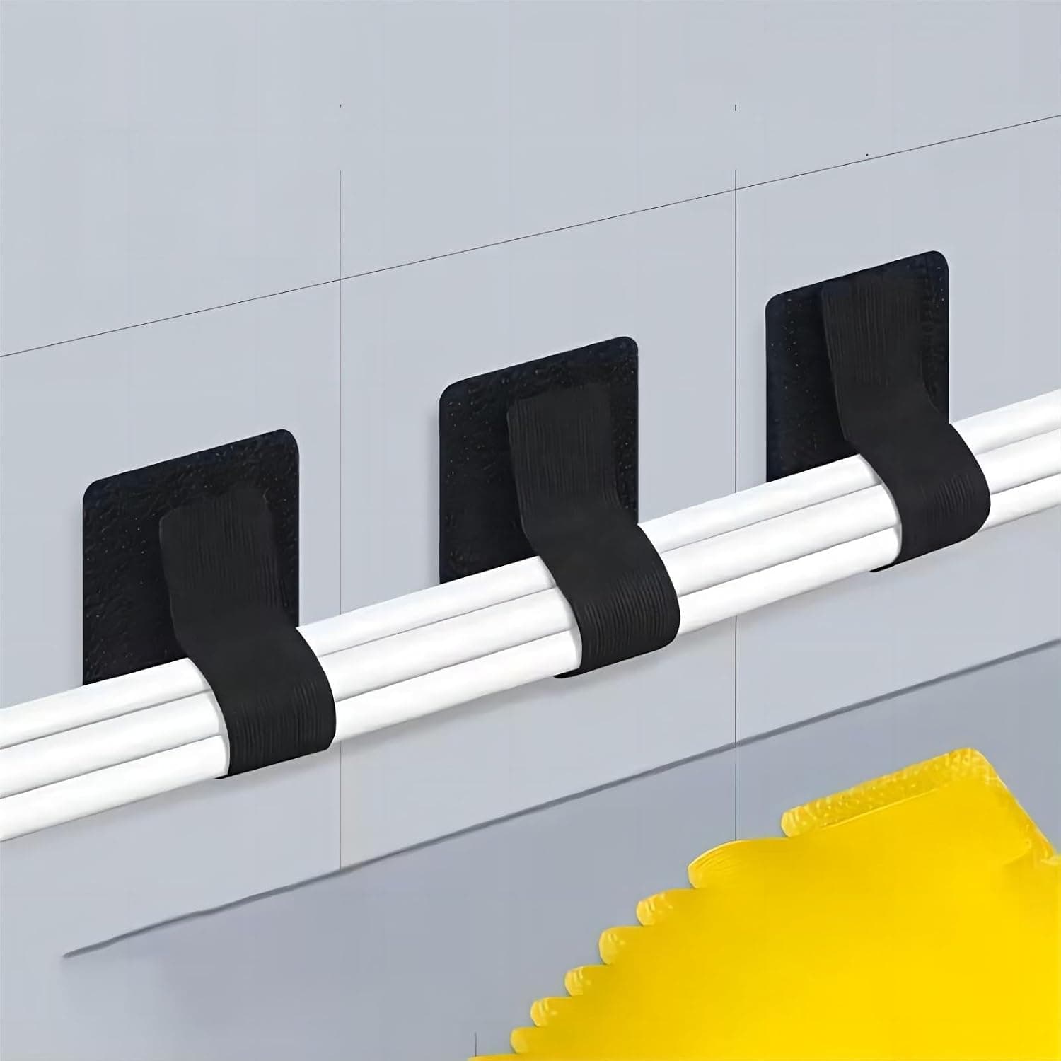 20pcs Nylon Cable Management Clips, Reusable Cable Management Organizer, Organizer in Home,Office,Kitchen,School, Black
