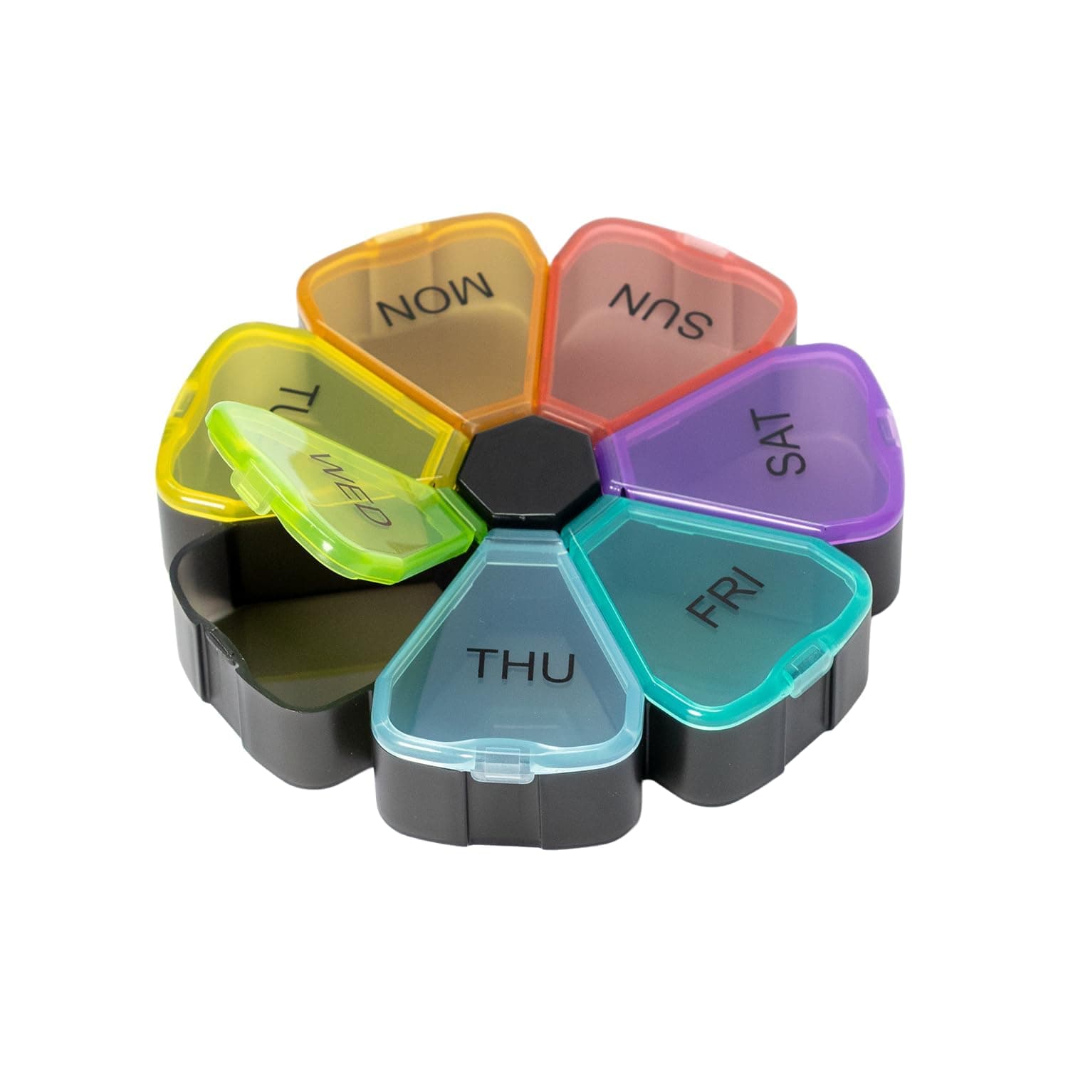 Weekly/Daily Pill Organizer 3 Times a Day, Portable Travel Pill Box 7 Day with Large Pill Containers, Light-Proof Pill Case for Vitamins, Medication, Supplements From ZidMed (Pill Box Pro)