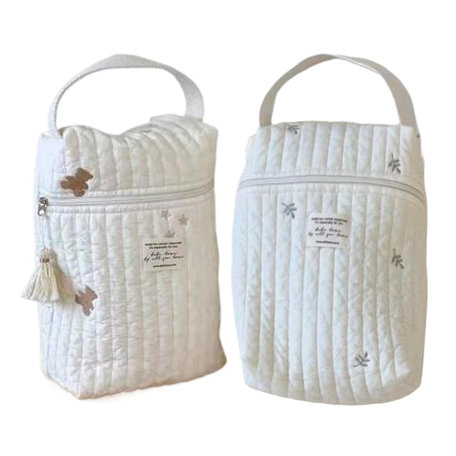 Diaper Bag Organizer Pouch with Zipper Compartments for Baby Essentials, Multifunctional Waterproof Travel Storage Bag for Diapers and Wipes, Portable Accessory Case for Strollers and Nursery