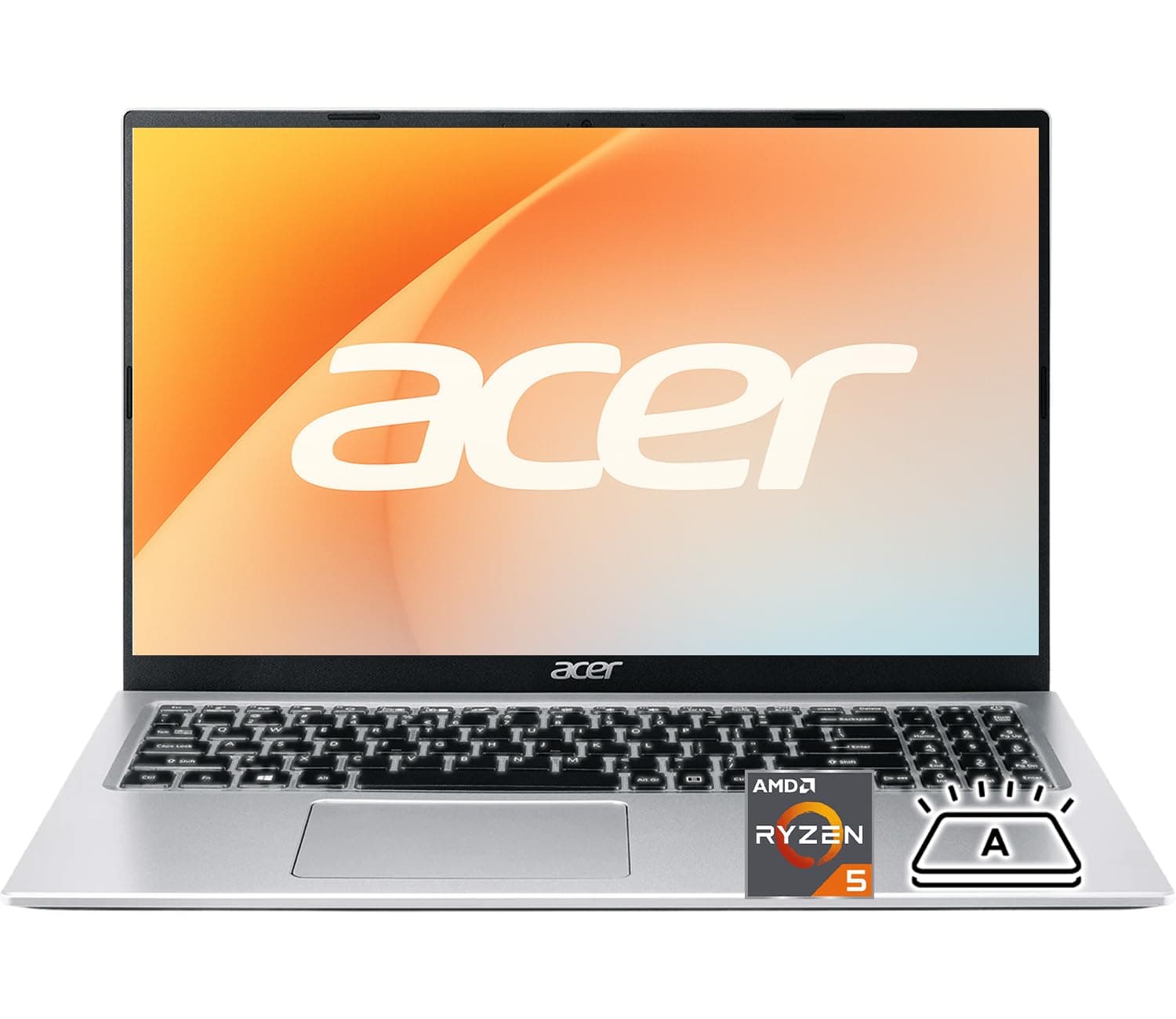 acer Aspire 3 Premium Laptop Computer with Backlit Keyboard - AMD Ryzen 5 7430U CPU - 16GB RAM - 256GB SSD - 15.6" FHD Display - Fast Wi-Fi 6 - Copilot AI - Webcam - Windows 11 Pro