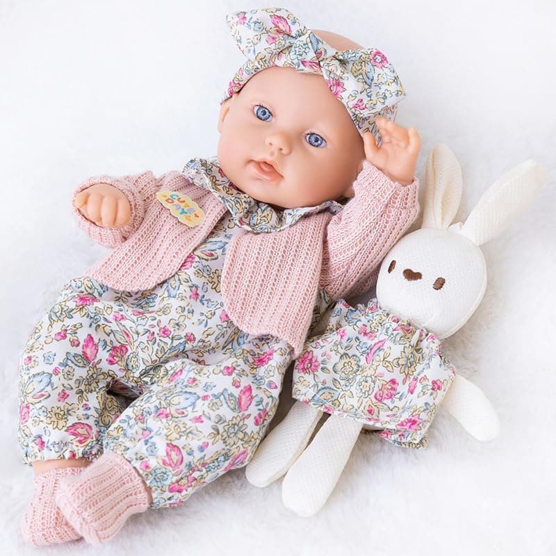Soofam Reborn Baby Dolls for Kids- 12 inch Cute Soft Vinyl Realistic Baby Doll Real Life Baby Dolls with Complete Accessories Perfect for Cuddling, Playtime, and Gift Giving