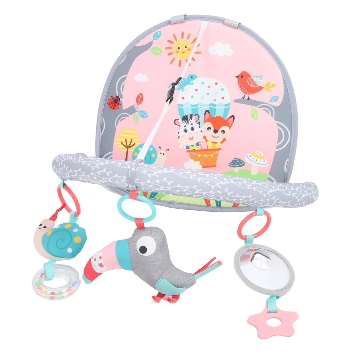Cryfokt Rear Car Baby Toy Colorful Soft Sensory Toy for Infants 0 to 1 Years Old Adjustable Design