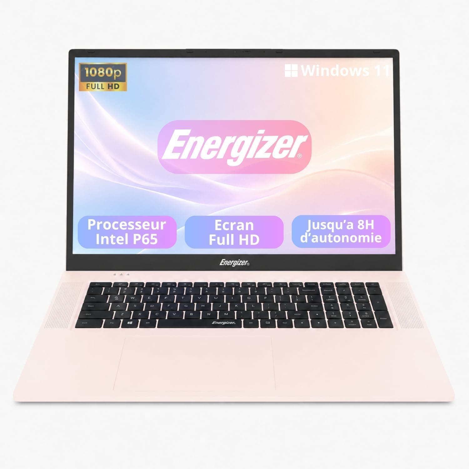 Energizer EnergyBook 18.5 Inch Full HD Laptop (Intel P6500Y, 8GB RAM, 256GB SSD, Windows 11 Home, Whisper Quiet, AZERTY FR)