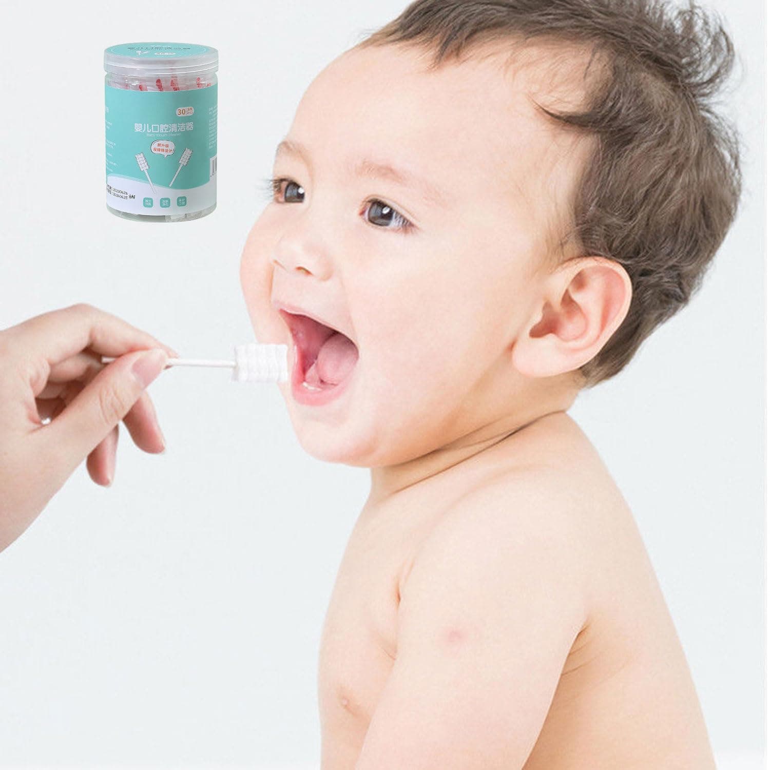 ANYUAN Baby Oral Cleaning Cotton Swabs, Soft Disposable Mouth Cleaning Sticks for Infant Tongue & Gum Care, Safe Oral Hygiene Tools for Newborns & Toddlers,Newborn Oral Care Tools