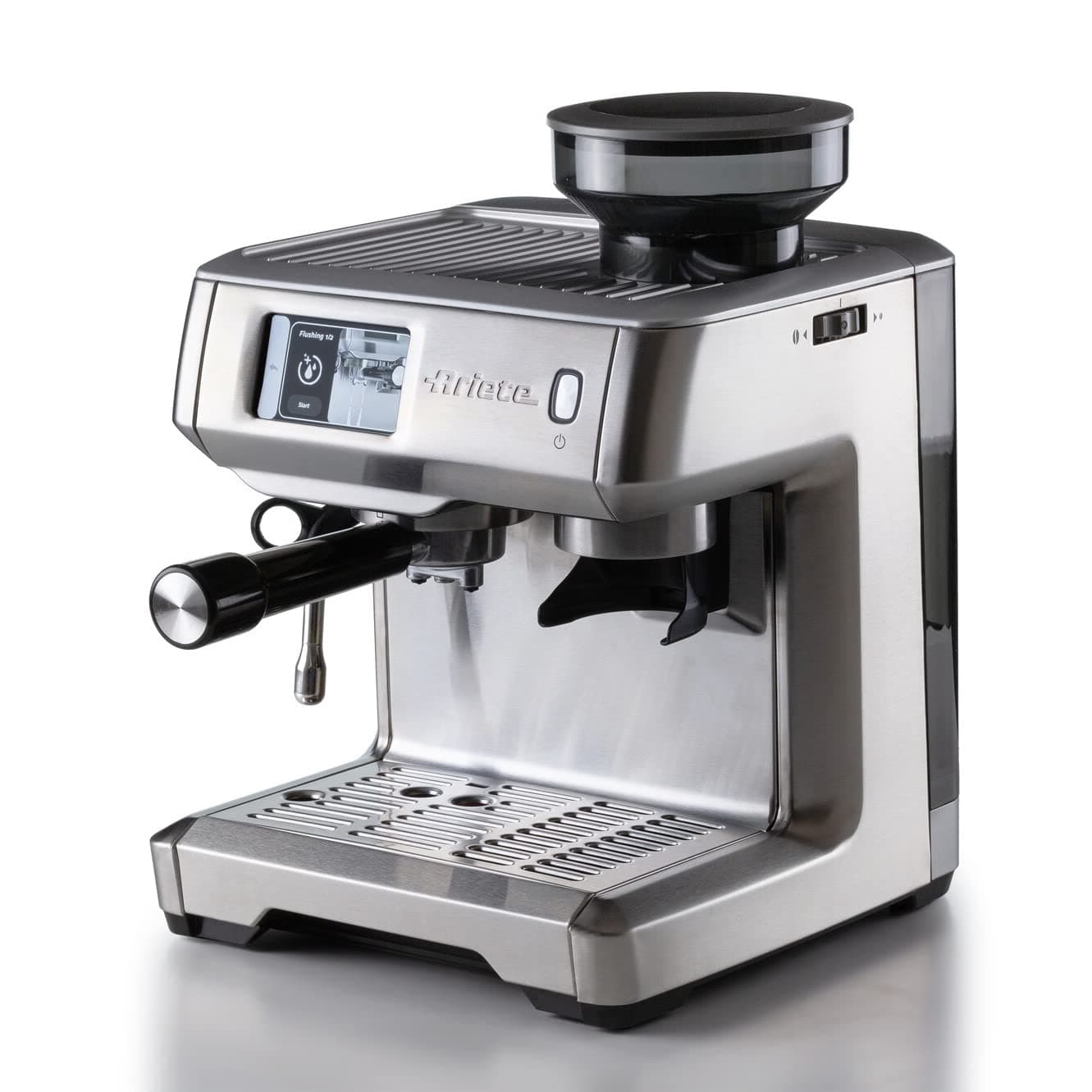 Ariete Bean To Cup Barista Pump Espresso Machine, Inbuilt Coffee Grinder, 1600W, 15 Bar, TFT Display, Auto Shut-Off, Ideal Coffee Maker for Cappuccino at Home and Office - ART1312