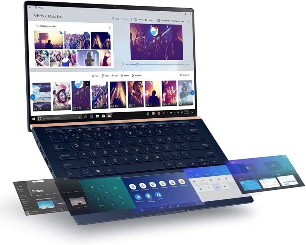 ASUS ZenBook Home and Business Laptop (Intel i7-8565U 4-Core, 16GB RAM, 512GB SSD, 14" Full HD (1920x1080), NVIDIA GeForce MX250, Wifi, Bluetooth, Webcam, 1xUSB 3.1, 1xHDMI, Win 10 Pro)