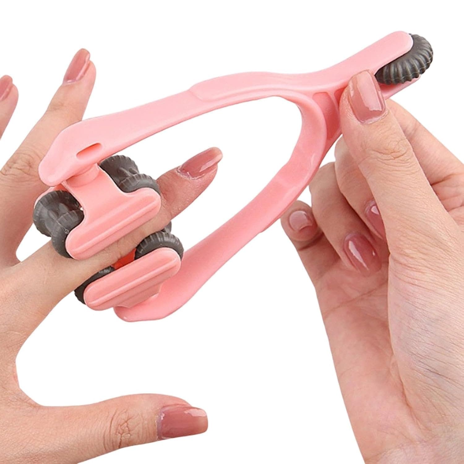 Hand Massager Tool 2-Row Adjustable Handheld Non-slip Smooth Tool | Hands Massage Roller for Spa Home Travel Yoga Relaxation Facial Salon Meditation