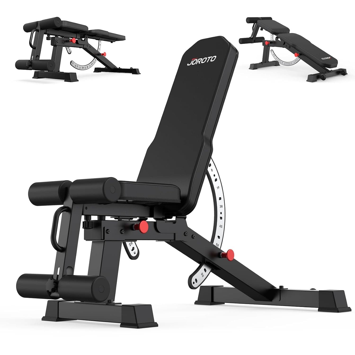 JOROTO Adjustable Weight Bench, Full Body Workout Strength Training Bench Press Foldable Incline Decline Bench Sit Up Exercise Equipment for Home Gym 700lbs/800lbs/1000lbs