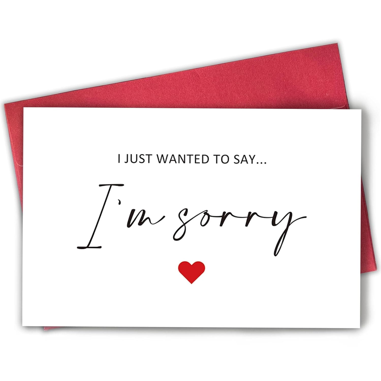 Apology Card for Him Her, Heartfelt I’m Sorry Card for Friends Family, I Just Want To Say I’m Sorry