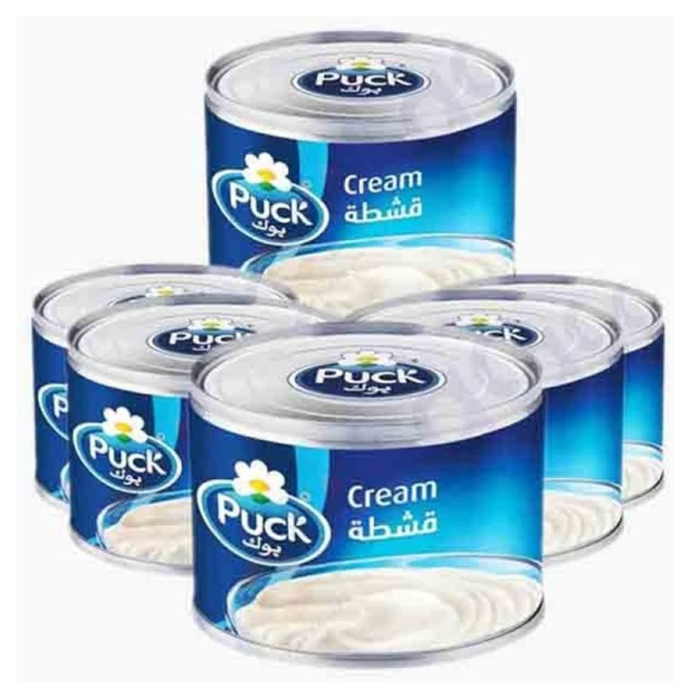 Sterilized Cream 6x160g PROMO PUCK, White