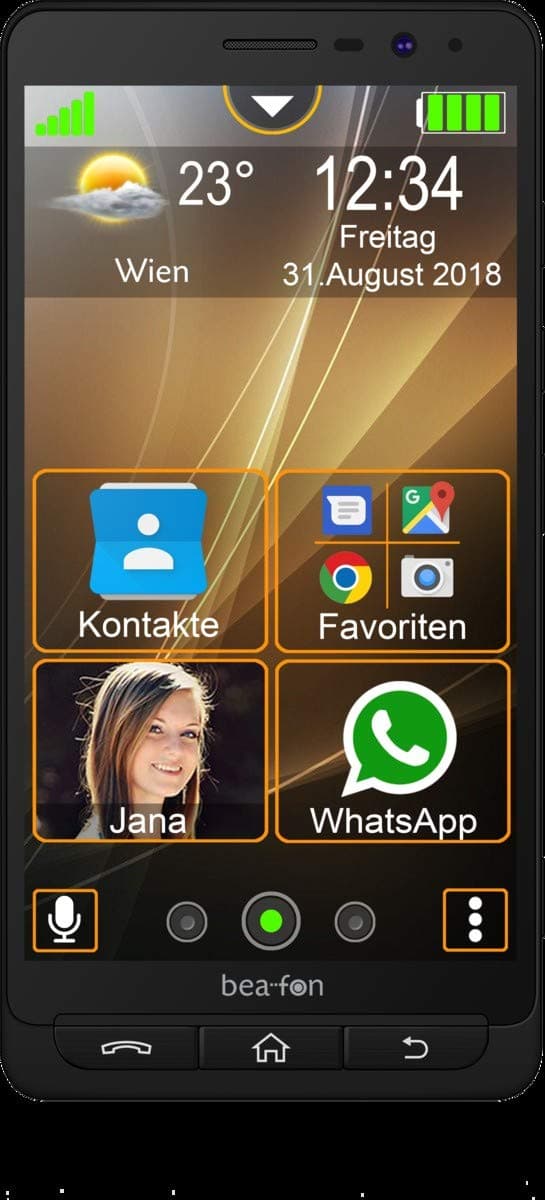 Bea-fon M5 Single-SIM(Nano SIM) 16GB ROM + 2GB RAM (GSM Only | No CDMA) Factory Unlocked 4G/LTE Smartphone (Black) - International Version