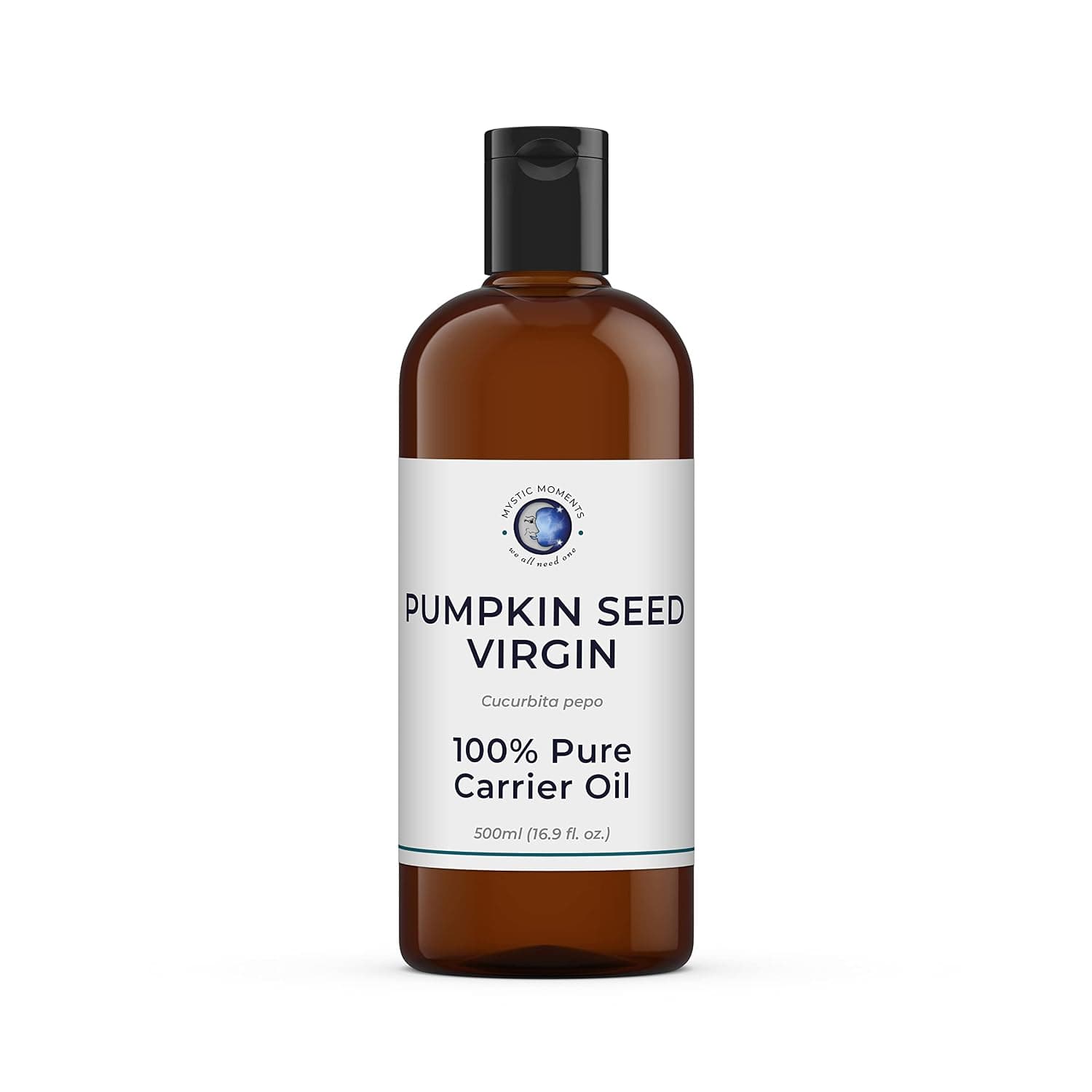 Mystic Moments | Pumpkin Seed Virgin Carrier Oil | 500ml | Virgin Cucurbita pepo oil gives a rich, natural-feel skin and hair feel for massage and cosmetic blends.